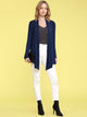 WSK850 Women's Draped Open- Front Cardigan
