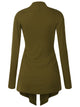 WSK850 Women's Draped Open- Front Cardigan