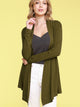 WSK850 Women's Draped Open- Front Cardigan