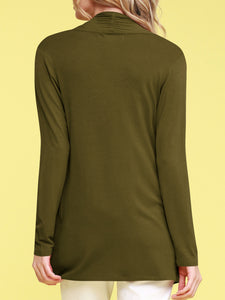 WSK850 Women's Draped Open- Front Cardigan