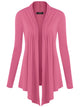 WSK850 Women's Draped Open- Front Cardigan
