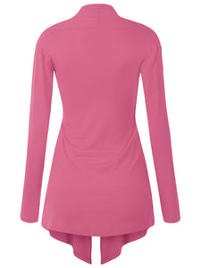 WSK850 Women's Draped Open- Front Cardigan