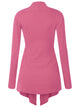 WSK850 Women's Draped Open- Front Cardigan