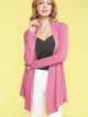 WSK850 Women's Draped Open- Front Cardigan