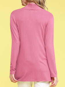WSK850 Women's Draped Open- Front Cardigan
