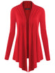 WSK850 Women's Draped Open- Front Cardigan