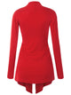 WSK850 Women's Draped Open- Front Cardigan