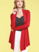 WSK850 Women's Draped Open- Front Cardigan