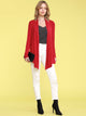WSK850 Women's Draped Open- Front Cardigan