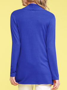 WSK850 Women's Draped Open- Front Cardigan