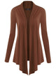 WSK850 Women's Draped Open- Front Cardigan