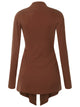 WSK850 Women's Draped Open- Front Cardigan