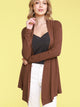 WSK850 Women's Draped Open- Front Cardigan