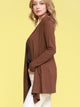 WSK850 Women's Draped Open- Front Cardigan