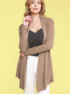 WSK850 Women's Draped Open- Front Cardigan