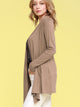 WSK850 Women's Draped Open- Front Cardigan