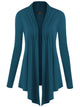 WSK850 Women's Draped Open- Front Cardigan