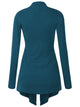 WSK850 Women's Draped Open- Front Cardigan