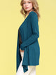 WSK850 Women's Draped Open- Front Cardigan