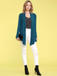 WSK850 Women's Draped Open- Front Cardigan