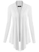WSK850 Women's Draped Open- Front Cardigan