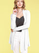 WSK850 Women's Draped Open- Front Cardigan