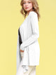 WSK850 Women's Draped Open- Front Cardigan