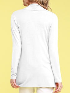 WSK850 Women's Draped Open- Front Cardigan