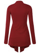 WSK850 Women's Draped Open- Front Cardigan