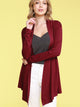 WSK850 Women's Draped Open- Front Cardigan