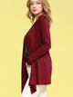WSK850 Women's Draped Open- Front Cardigan