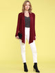 WSK850 Women's Draped Open- Front Cardigan