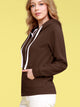 WSK954 Women's Active Casual Zip-up Hoodie Jacket Long Sleeve Comfortable Lightweight Sweatshirt