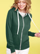 WSK954 Women's Active Casual Zip-up Hoodie Jacket Long Sleeve Comfortable Lightweight Sweatshirt