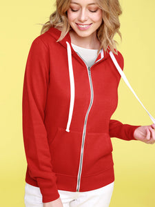 WSK954 Women's Active Casual Zip-up Hoodie Jacket Long Sleeve Comfortable Lightweight Sweatshirt