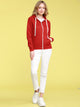 WSK954 Women's Active Casual Zip-up Hoodie Jacket Long Sleeve Comfortable Lightweight Sweatshirt