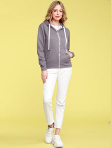 WSK954 Women's Active Casual Zip-up Hoodie Jacket Long Sleeve Comfortable Lightweight Sweatshirt