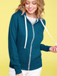 WSK954 Women's Active Casual Zip-up Hoodie Jacket Long Sleeve Comfortable Lightweight Sweatshirt