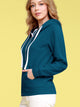 WSK954 Women's Active Casual Zip-up Hoodie Jacket Long Sleeve Comfortable Lightweight Sweatshirt