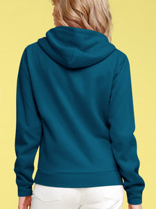 WSK954 Women's Active Casual Zip-up Hoodie Jacket Long Sleeve Comfortable Lightweight Sweatshirt