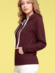 WSK954 Women's Active Casual Zip-up Hoodie Jacket Long Sleeve Comfortable Lightweight Sweatshirt