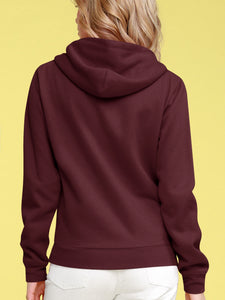 WSK954 Women's Active Casual Zip-up Hoodie Jacket Long Sleeve Comfortable Lightweight Sweatshirt