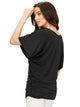 WT1038 Women's V Neck Short Sleeve Dolman Top