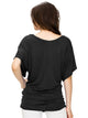 WT1038 Women's V Neck Short Sleeve Dolman Top