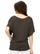 WT1038 Women's V Neck Short Sleeve Dolman Top