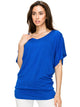 WT1038 Women's V Neck Short Sleeve Dolman Top