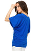 WT1038 Women's V Neck Short Sleeve Dolman Top