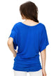 WT1038 Women's V Neck Short Sleeve Dolman Top