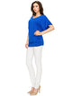 WT1038 Women's V Neck Short Sleeve Dolman Top