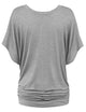 WT1038 Women's V Neck Short Sleeve Dolman Top